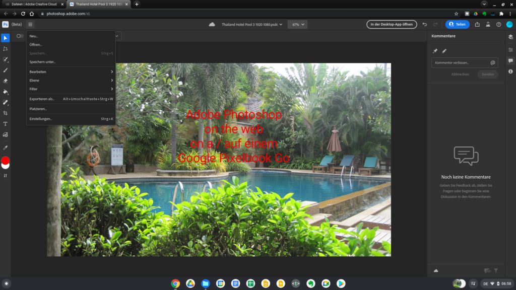 Photoshop im Web unter Chrome OS verwenden | Bild: My Apps unleashed DE