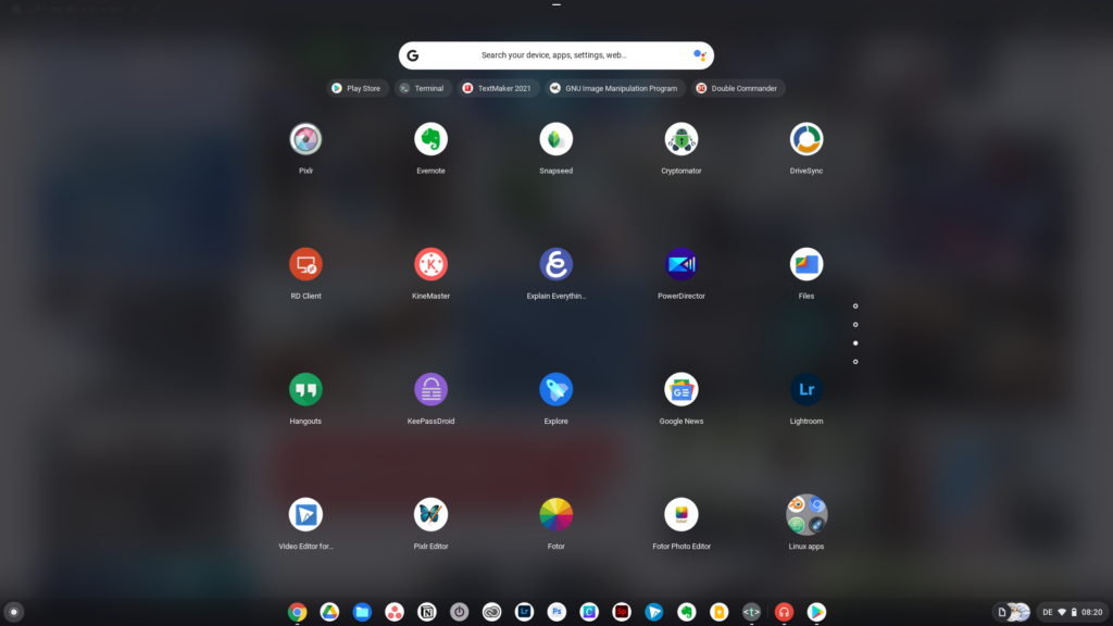 Apps unter ChromeOS | Bild: My Apps unleashed DE